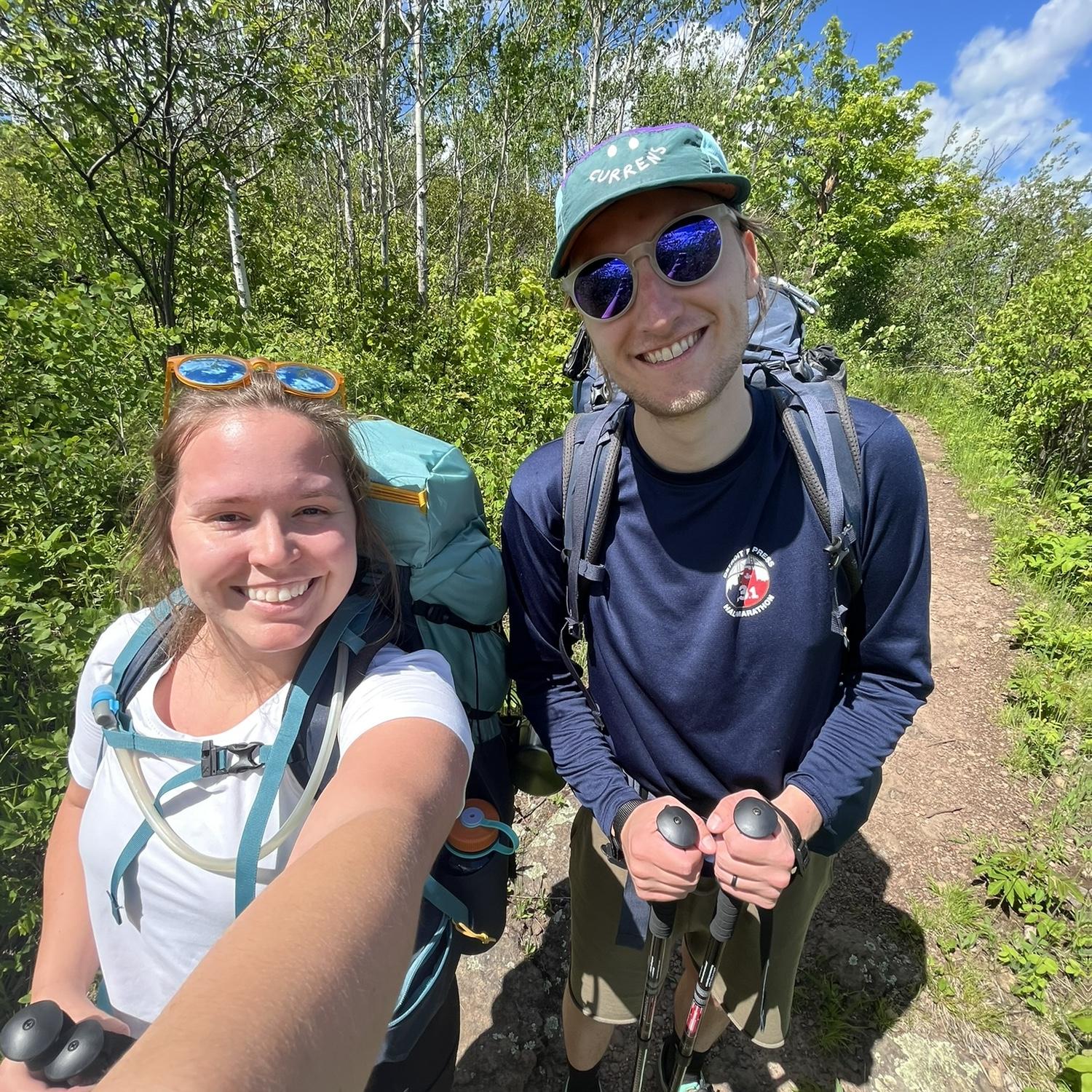 Just a couple of hikers on the Superior Hiking Trail - we love the great outdoors!