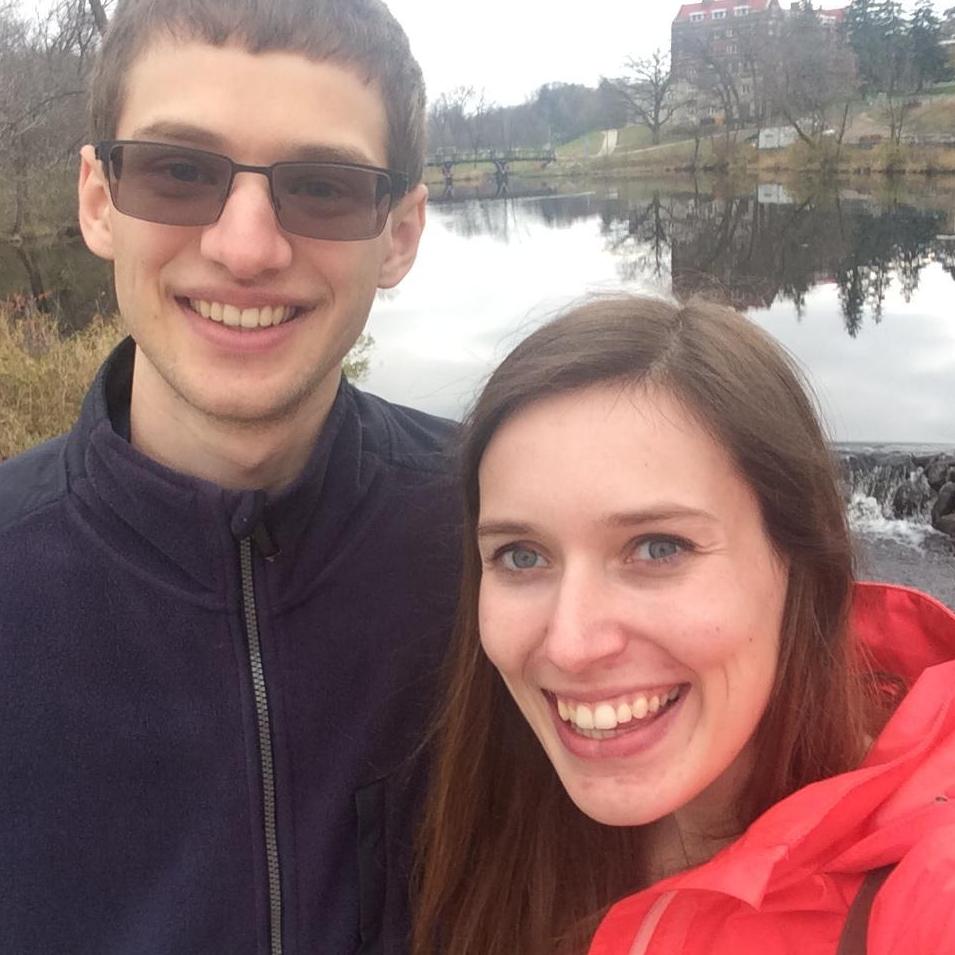 Re-visiting the Carleton campus for the first time as an engaged couple.