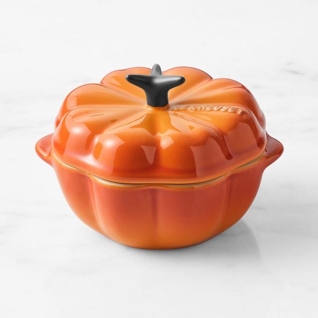 Le Creuset Enameled Cast Iron Pumpkin Mini Cocotte, Persimmon