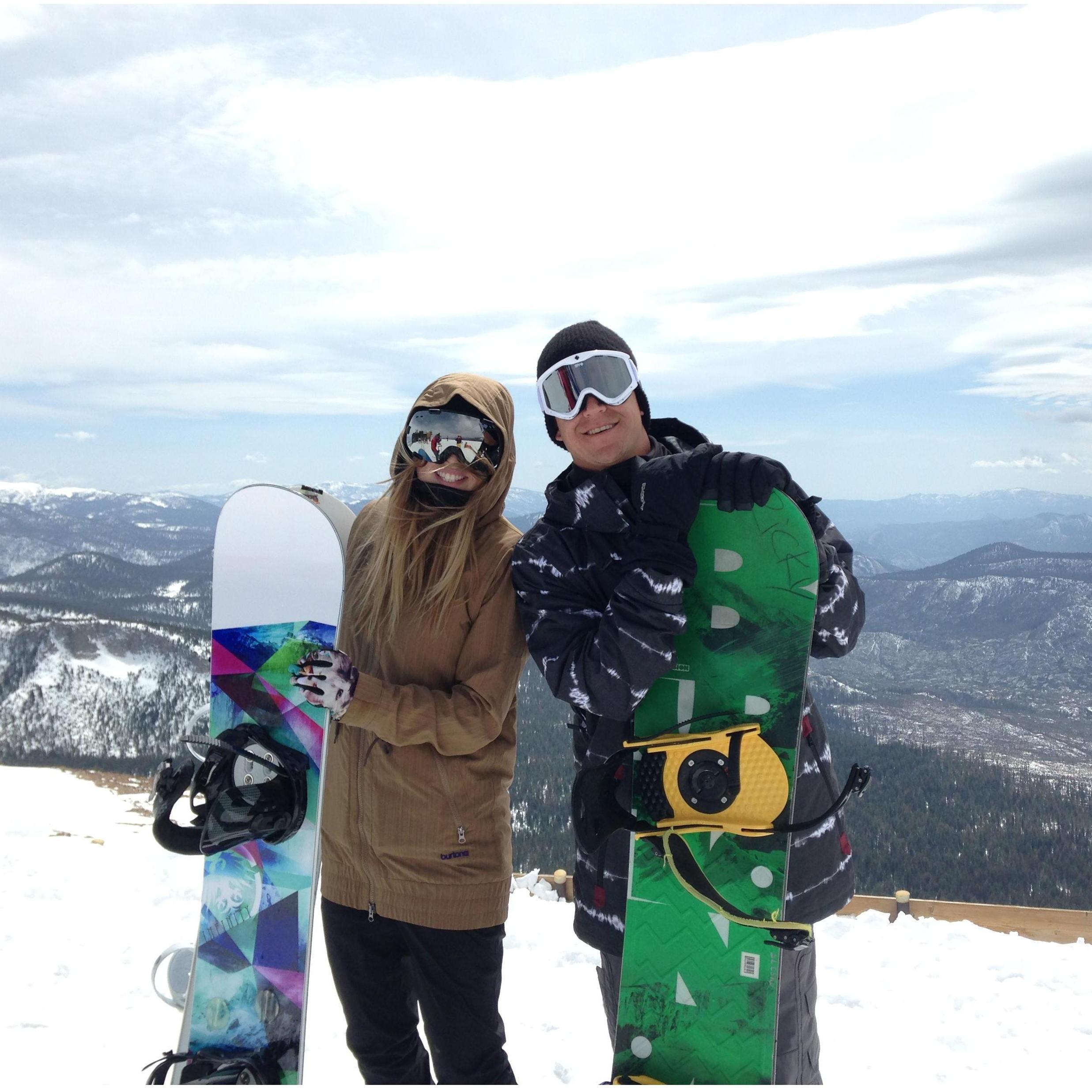 Our first snowboarding trip together! 2015