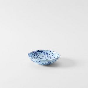 Blue on Blue Splatterware Soup Bowl