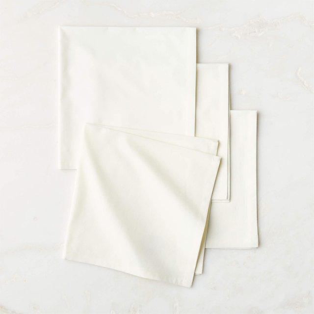Poplin Off-White Cloth Napkins Set of 4