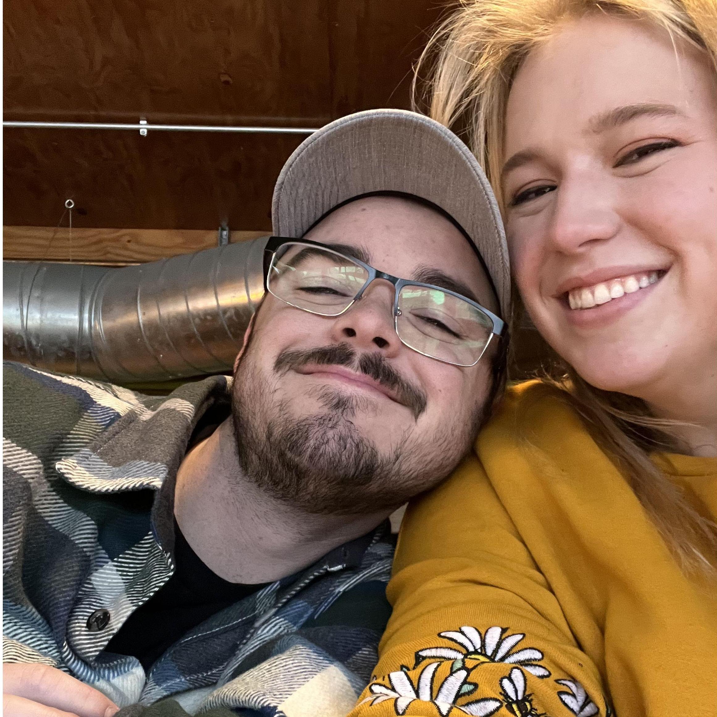 Our 1st anniversary, same coffee shop date:)