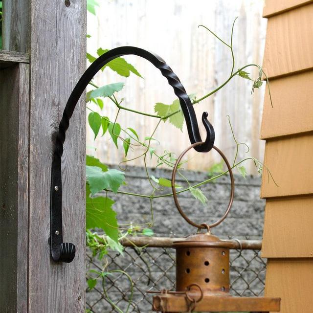 2- Heavy Duty Twist Arc Brackets, 18 inch, Wrought Iron Wall Hook Hanger (SET of 2)