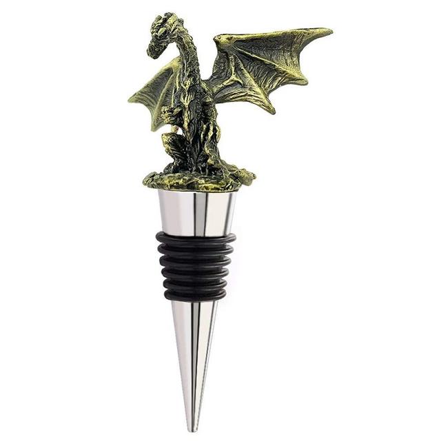 Dragon Decorative Bottle Stopper for Wine, Unique Dragon Gift with Gothic Design for Dragon Lover