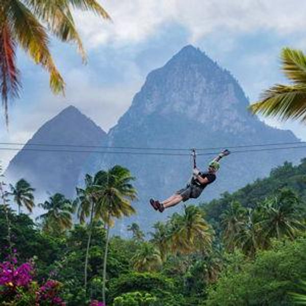 Jeep & Zipline Safari Adventure in St. Lucia