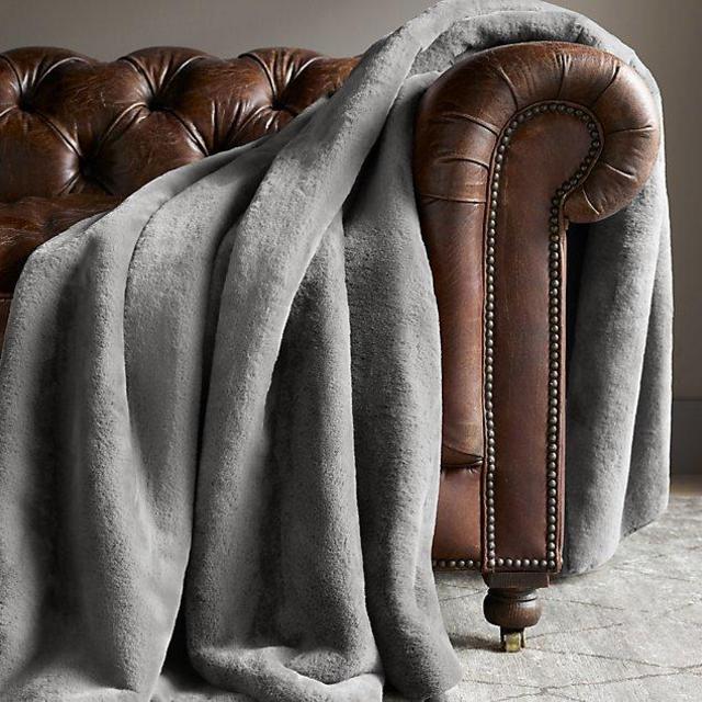 Ultra-Fine Plush Throw-Natural