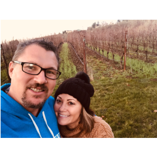 First visit together at the vineyard!!  Cheers.