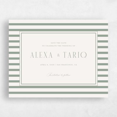 Sage, Green Wedding Save the Date - Azelie Landscape