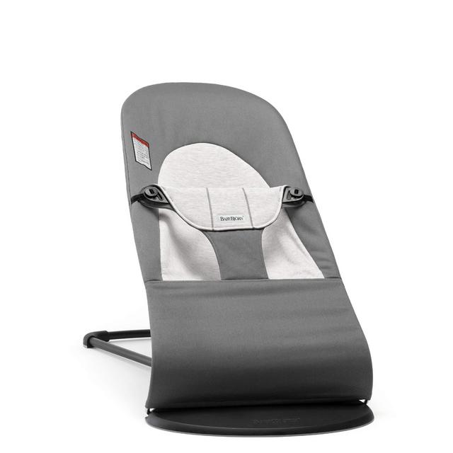 BABYBJORN Bouncer Balance Soft - Dark Gray/Gray, Jersey Cotton