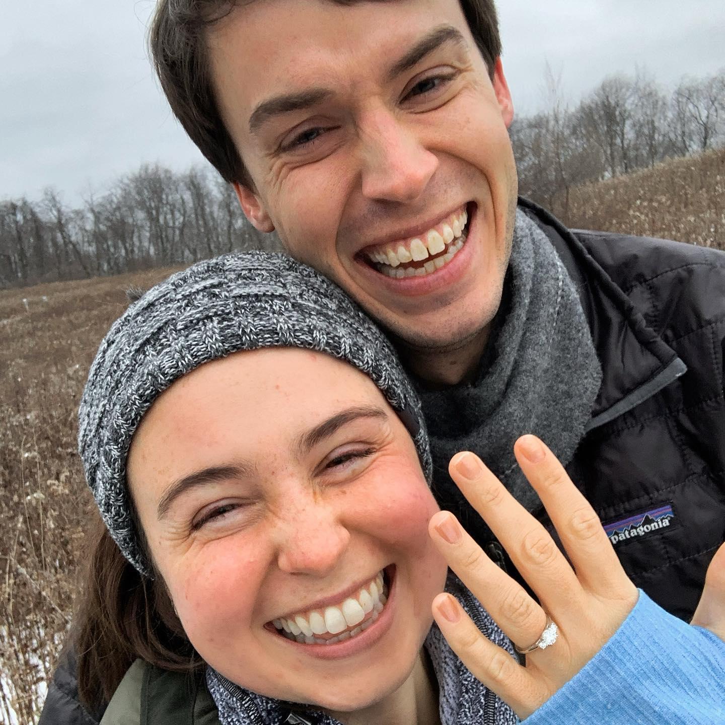 Just after Scott proposed, on New Year's Eve!