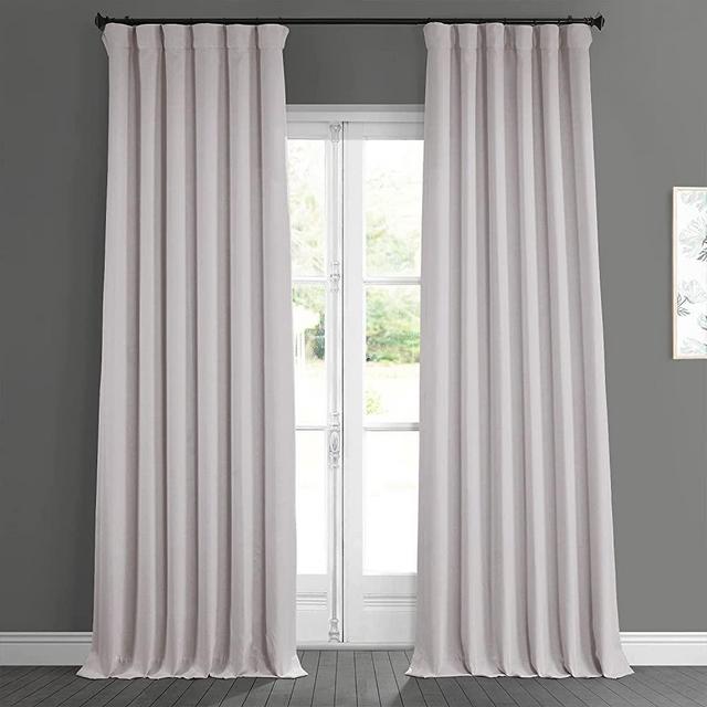 HPD Half Price Drapes BOCH-LN185-P Faux Linen Room Darkening Curtain (1 Panel) 50 X 84, BOCH-LN1856-84, Birch