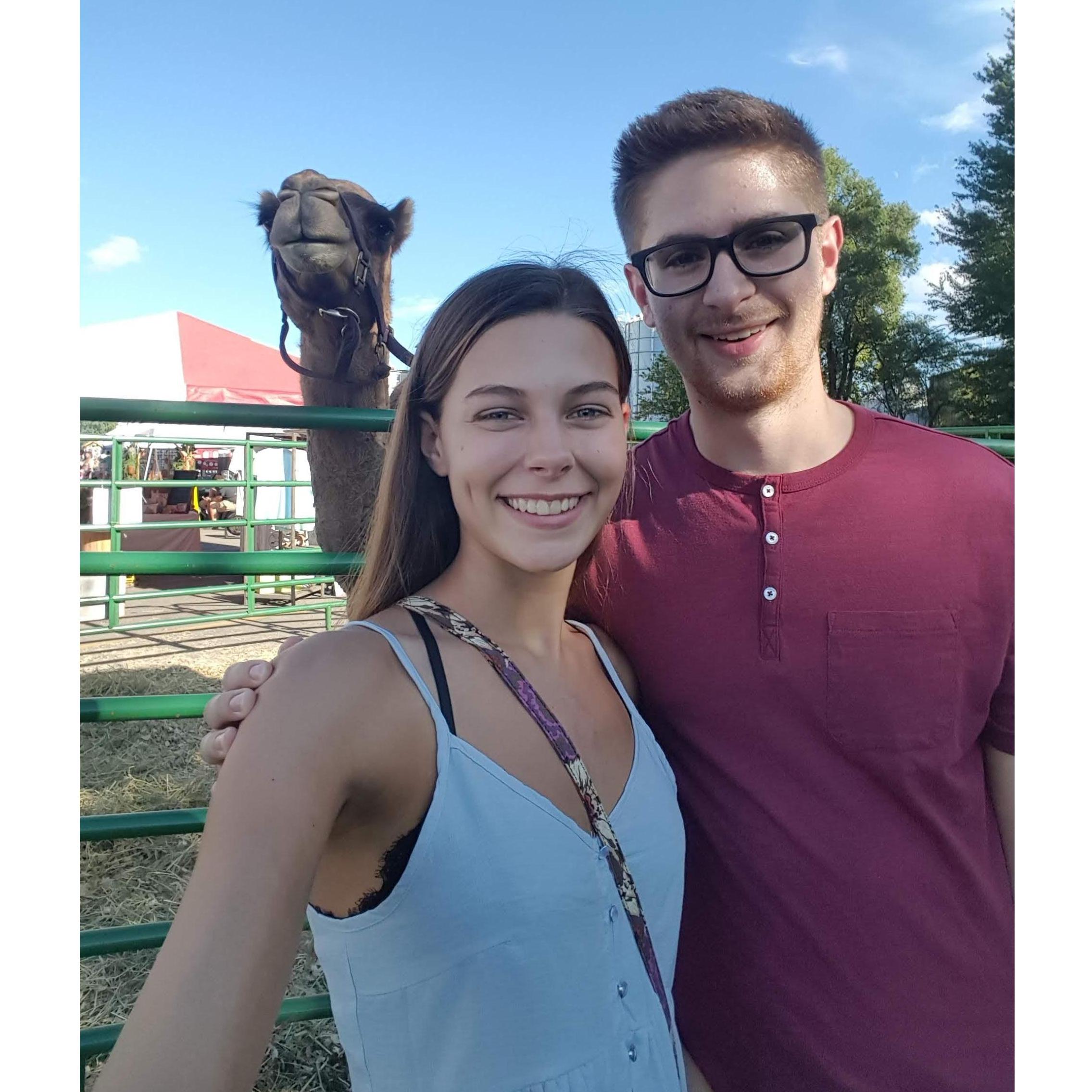 We took our picture with Ginger at the Nappanee Apple Festival