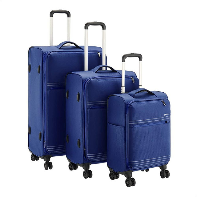 Amazon Basics Lightweight Softside Spinner Suitcase Luggage with Wheels