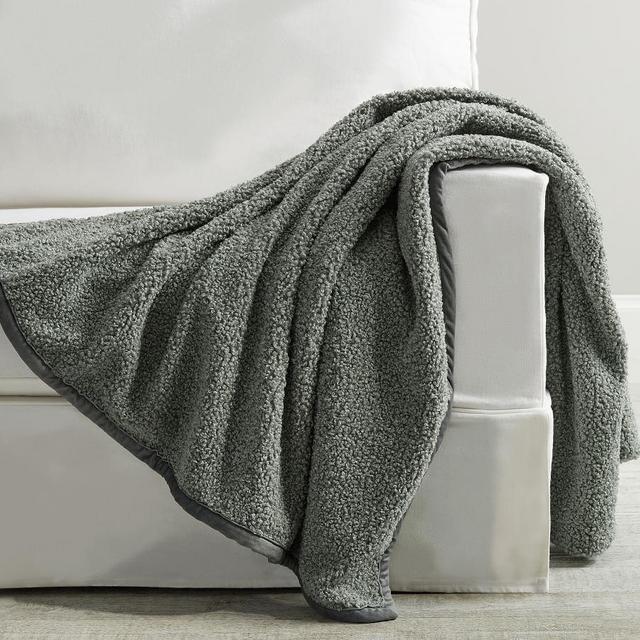 Cozy Teddy Faux Fur Throw, 60 x 80", Sage