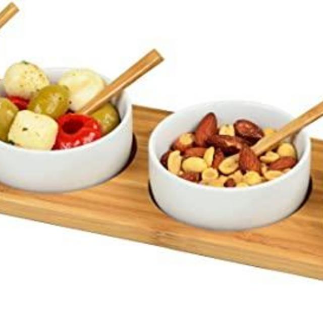 Four Bowl In Line Serving Platter