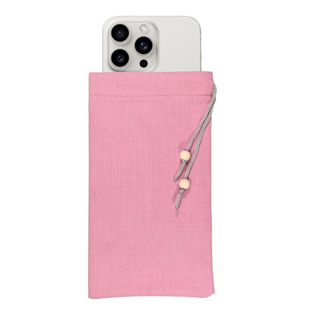 HAQuake EMF Cell Phone Sleeve fo Phone Pouch, High-Shield EMF Blocking Pouch, 100% Silver Fibers forDigital Security, Signal Blocking, Anti-EMP Radiation Bag for Privacy Protection. (Pink)