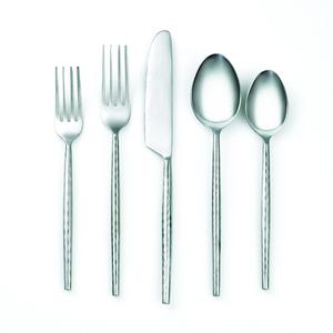 Cambridge Silversmiths 20 Piece Indira Rani Satin Flatware Set, Silver