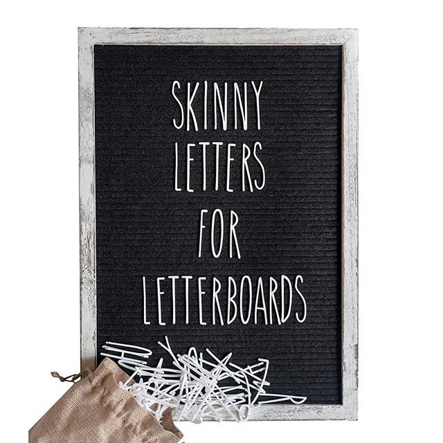 Skinny Letterboard Letters Set in Rae Dunn Inspired Font Perfect Farmhouse Decor Accessory for Changeable Felt Letter Boards (no Board Included)