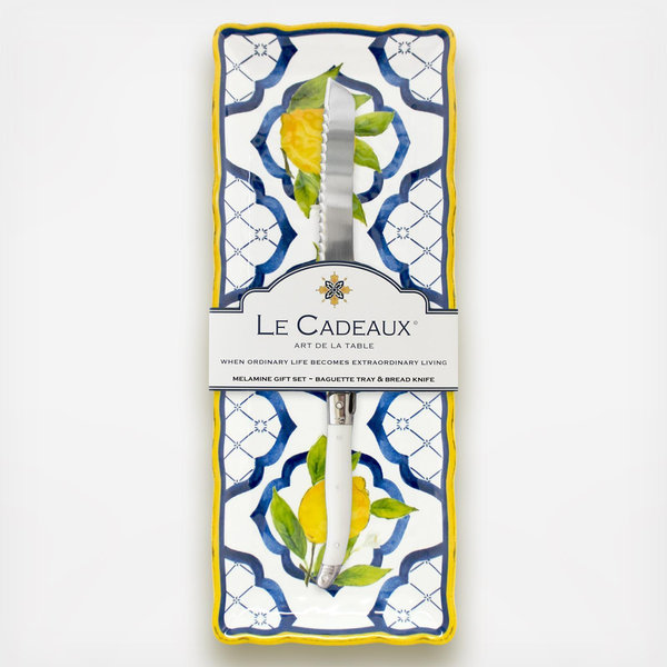 Le Cadeaux Palermo Baguette Tray and Laguiole Knife - Thumbnail 3