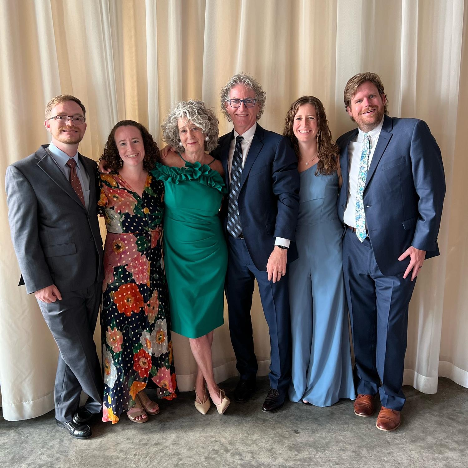 With Grace’s family at her cousin’s wedding