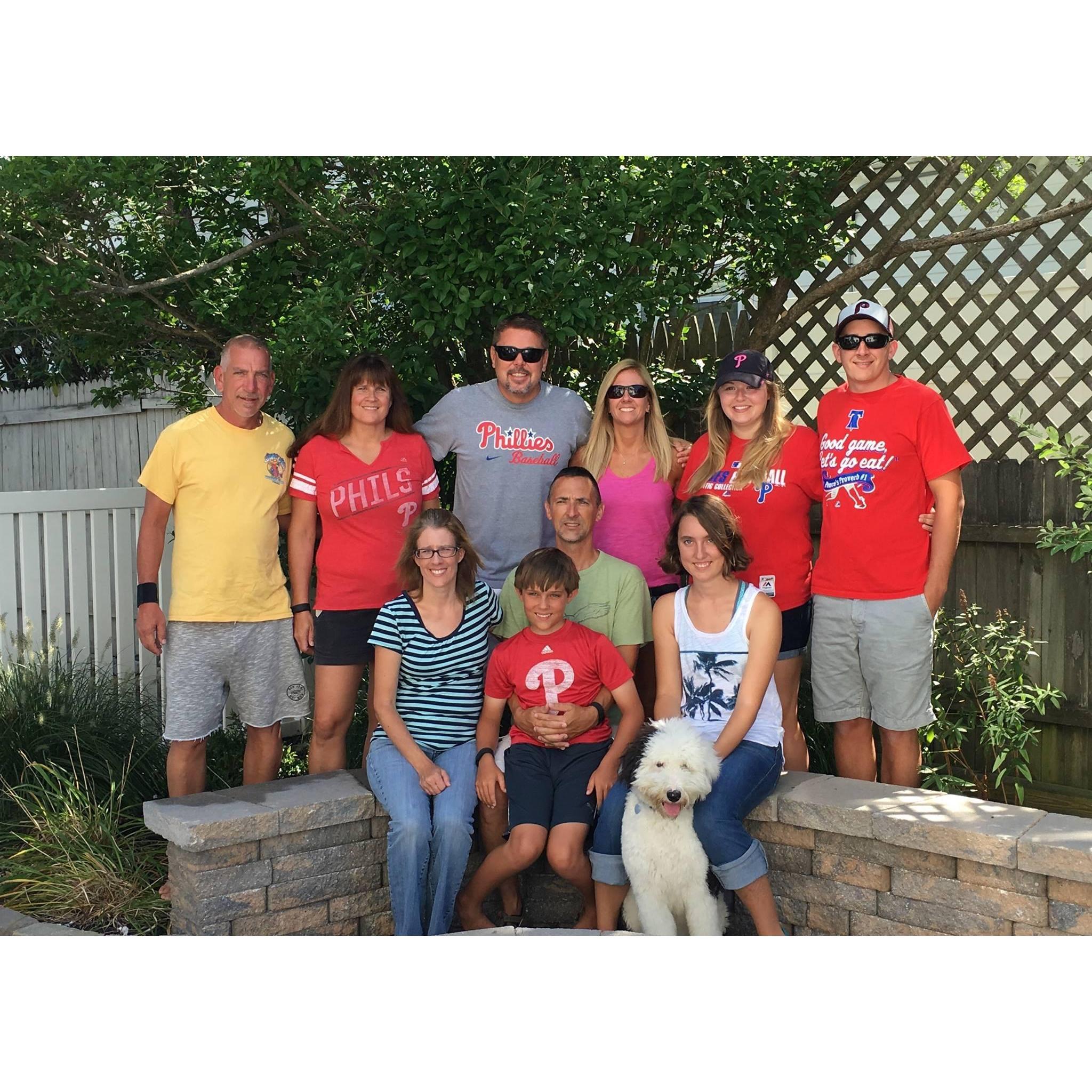 Family beach house picture before a Phillies game (Aug 2016)