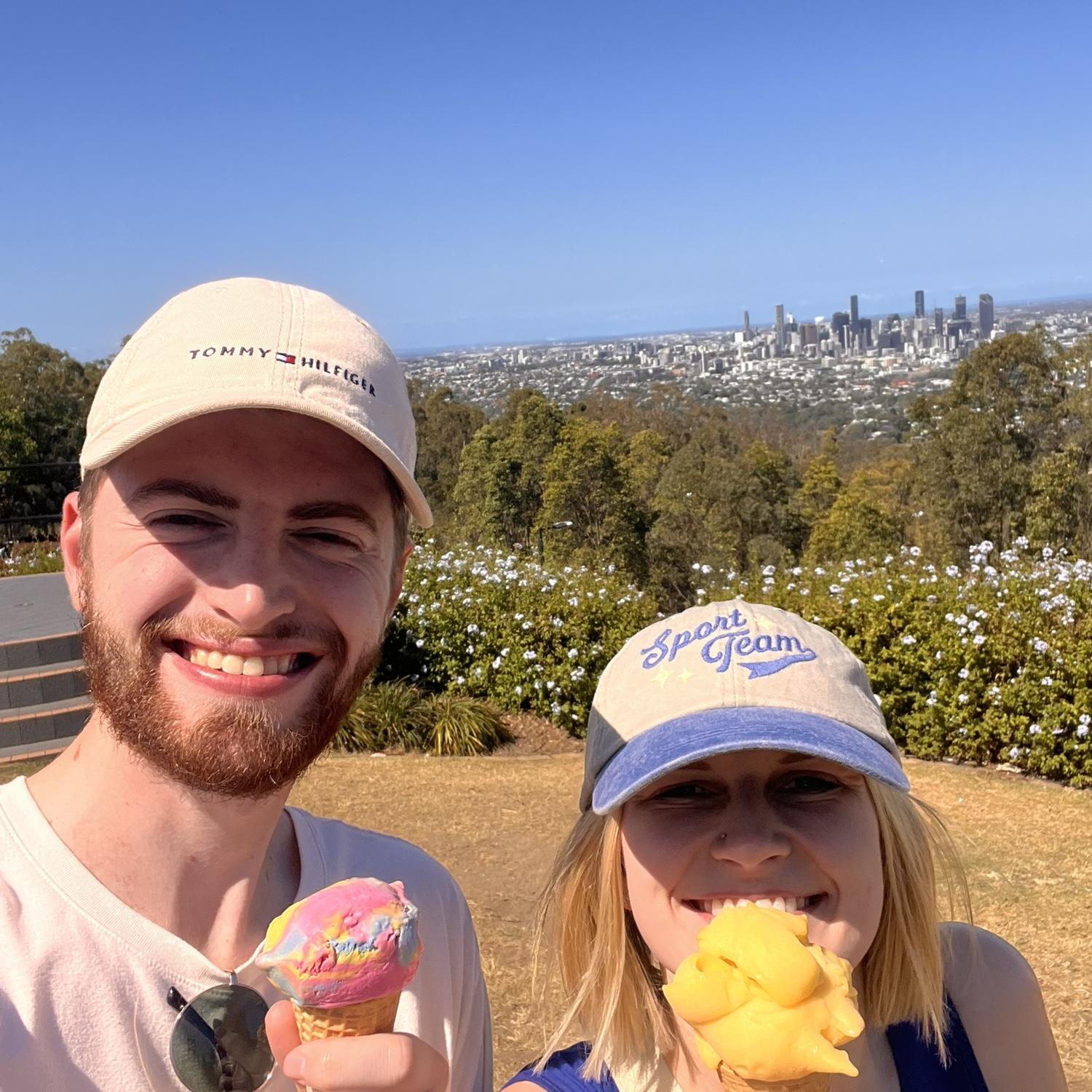 We loved hiking Mt. Coot-tha and treating ourselves to ice cream! The view of Brisbane is stunning!