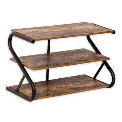 Honey-Can-Do® Rustic Z-Frame 3-Level Shoe Rack
