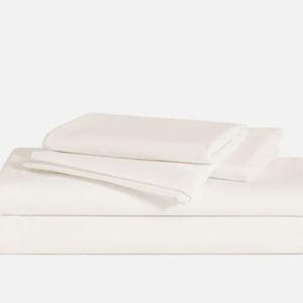 Classic Percale Core Sheet Set in Cream, Size Cali King