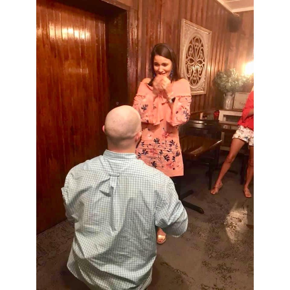 Garrett on one knee. 04/25/2019