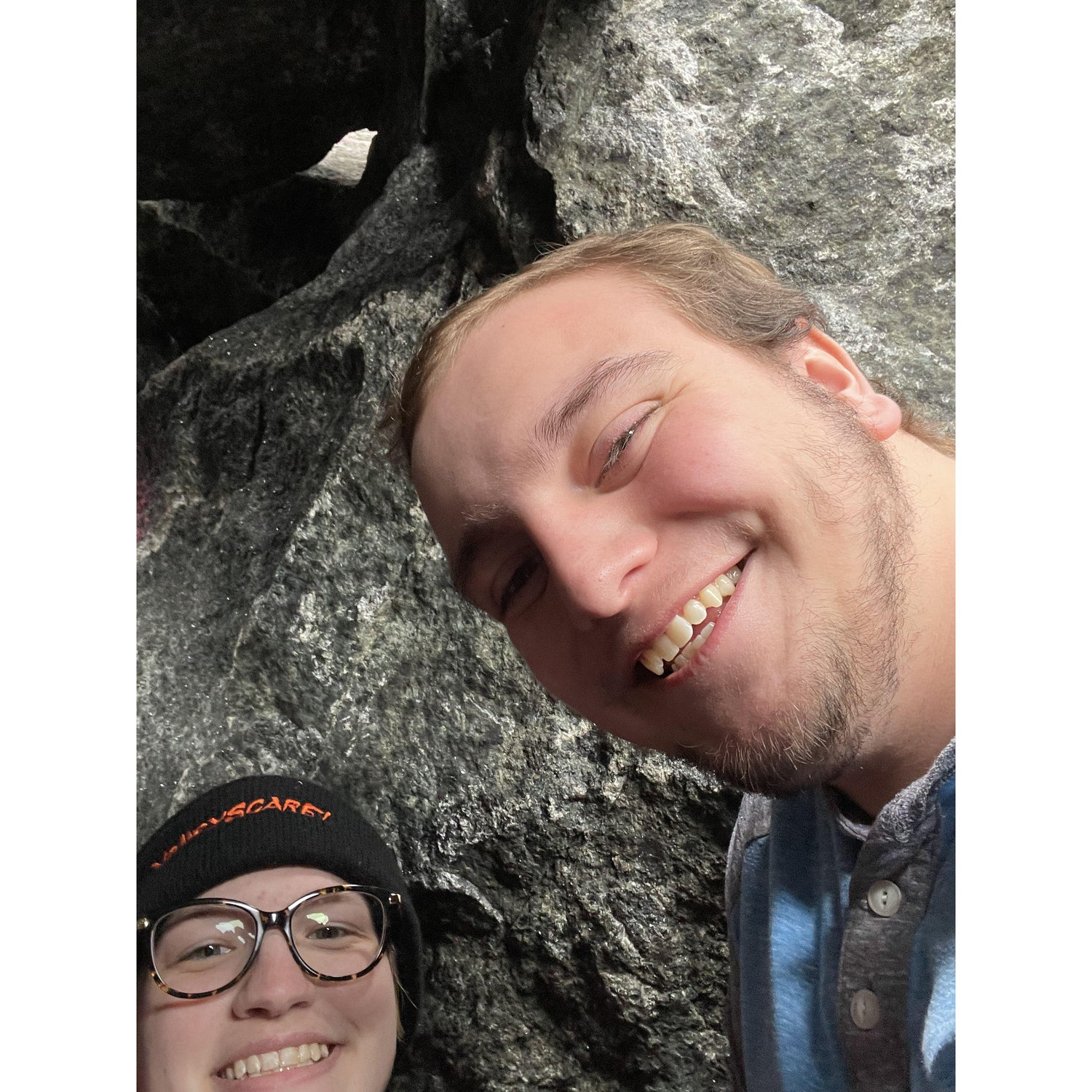 We love climbing into caves and exploring all the nooks and crannies!