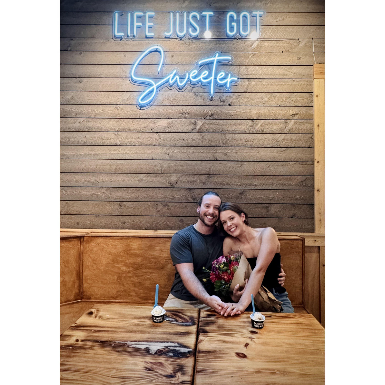 Life DID just get sweeter–she said yes!