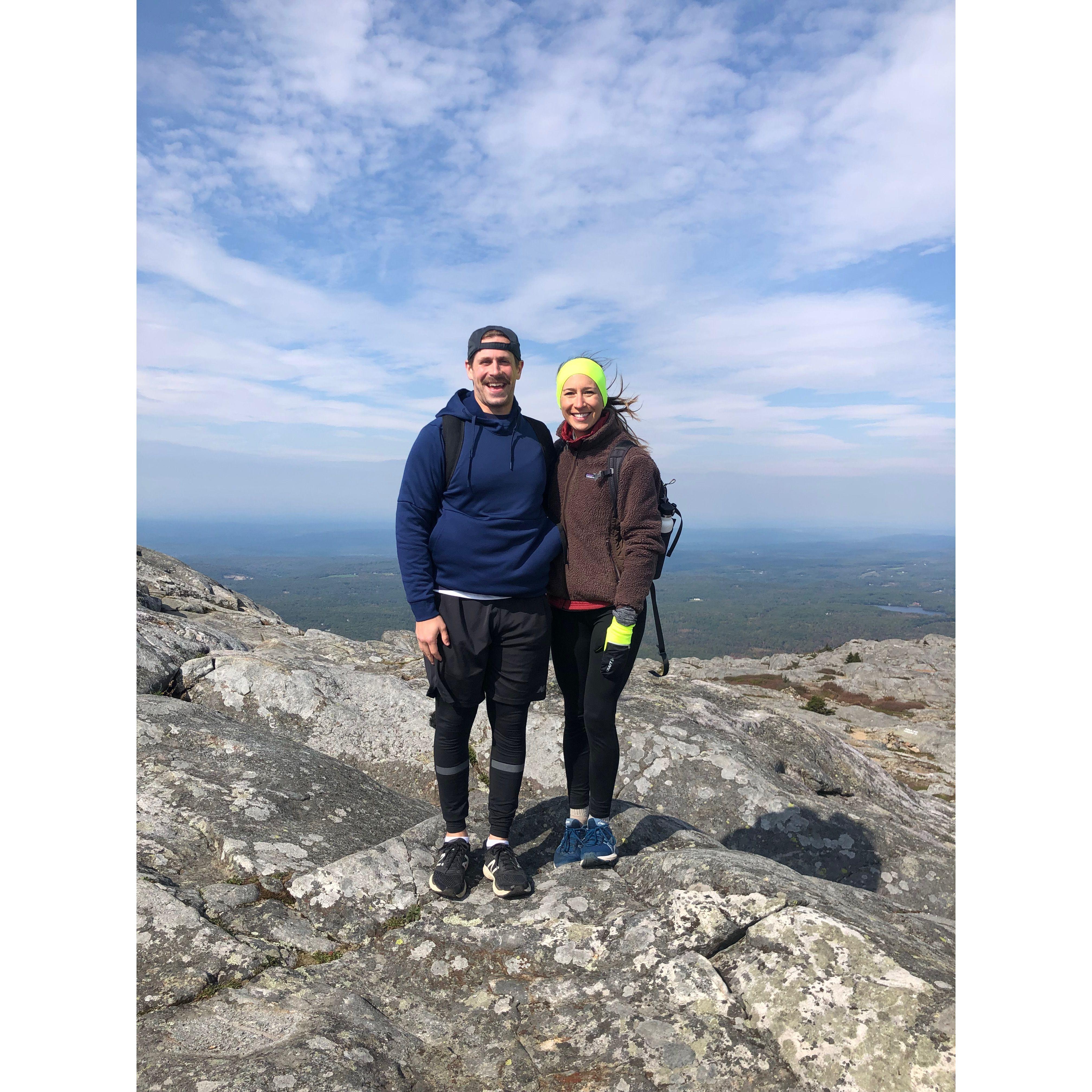 A surprise hike at Mt. Monadnock for Heather's birthday