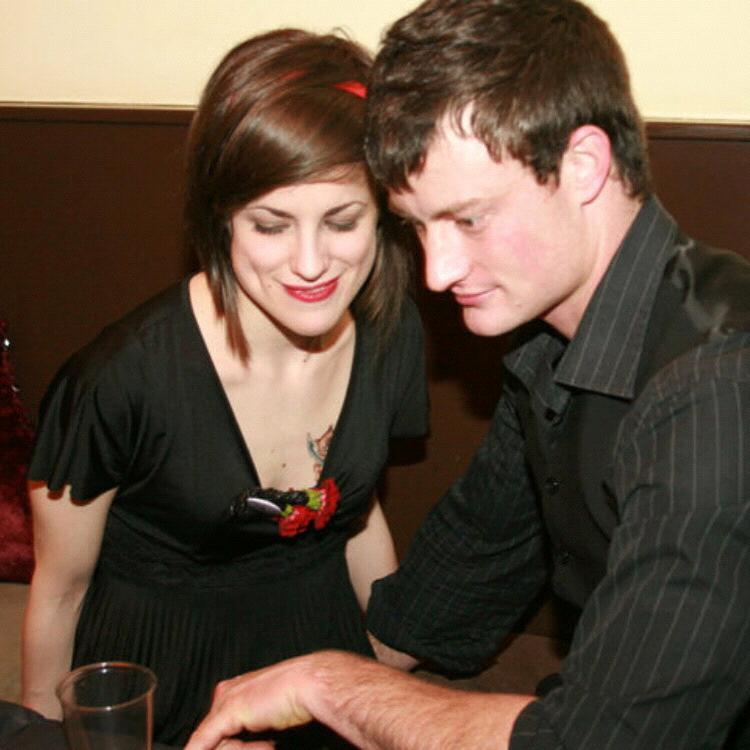 One of our first dates, 2008. The tattoo is temporary!