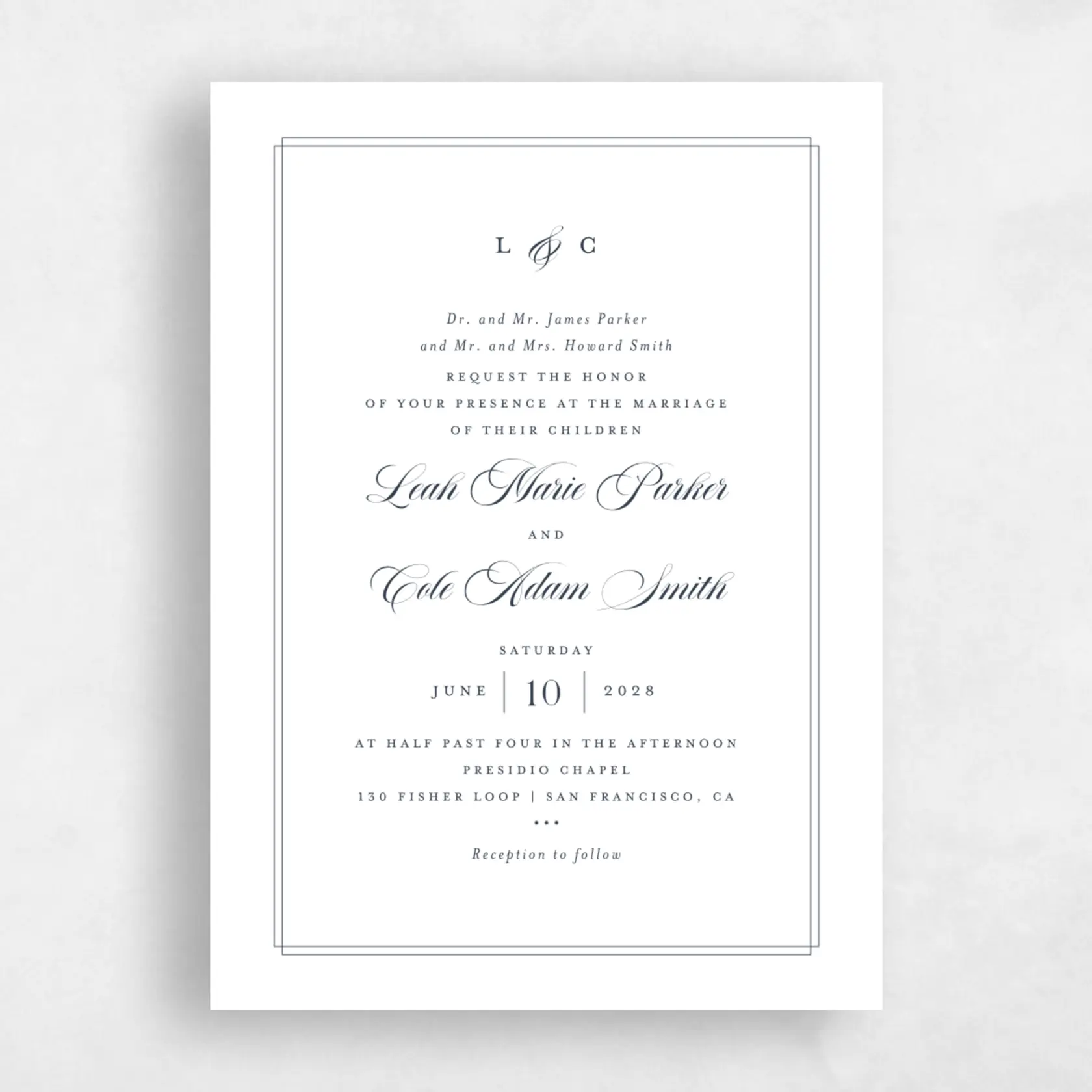 Invitation - Ivoire Portrait preview