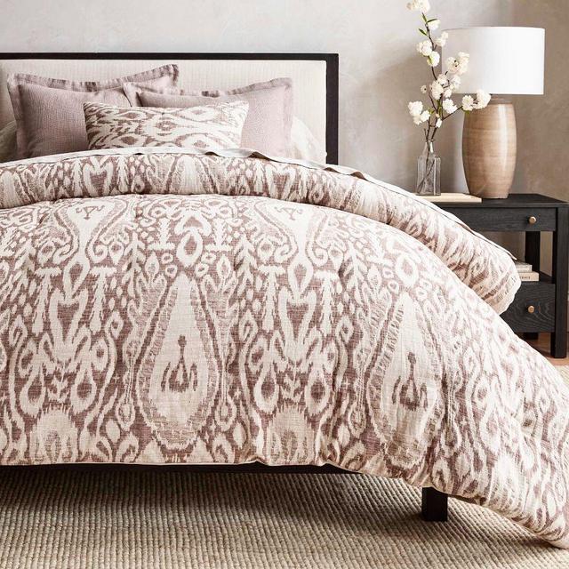 Ikat Jacquard Comforter, King/Cal. King, Fig