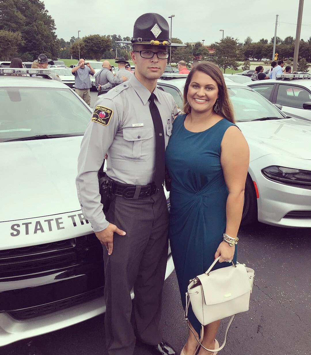 Bryer's graduation day from the North Carolina State Highway Patrol Academy--September 2018