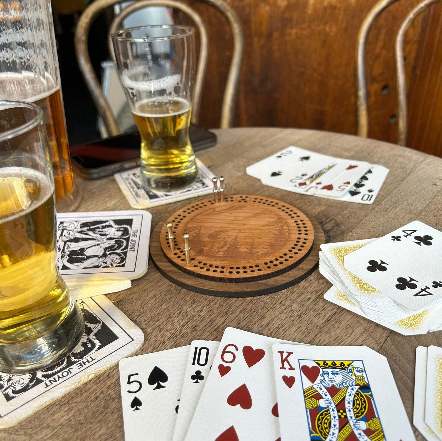 our favorite eau claire activity - playing cribbage on water st.