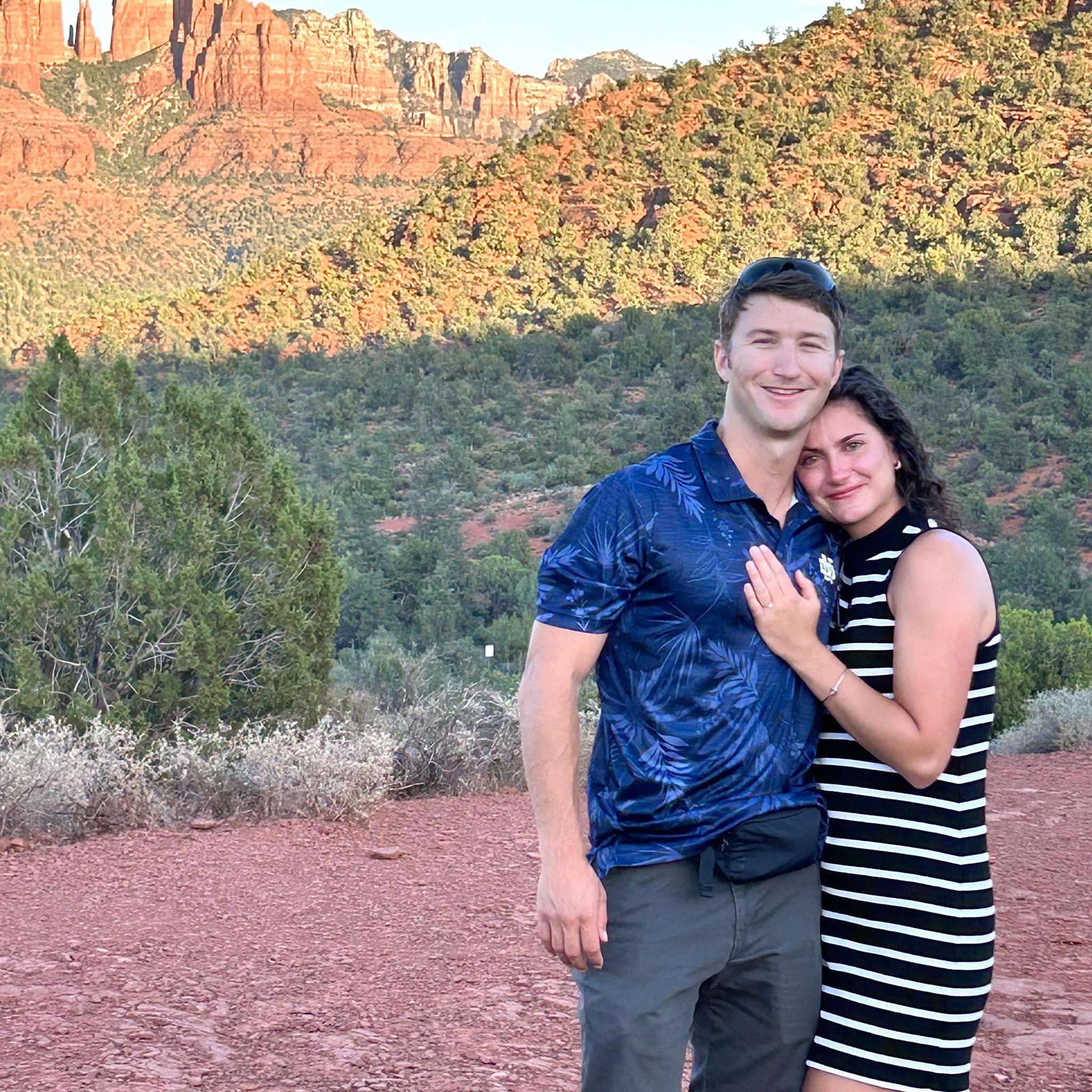 Dave proposed in Sedona, AZ on July 5, 2025.