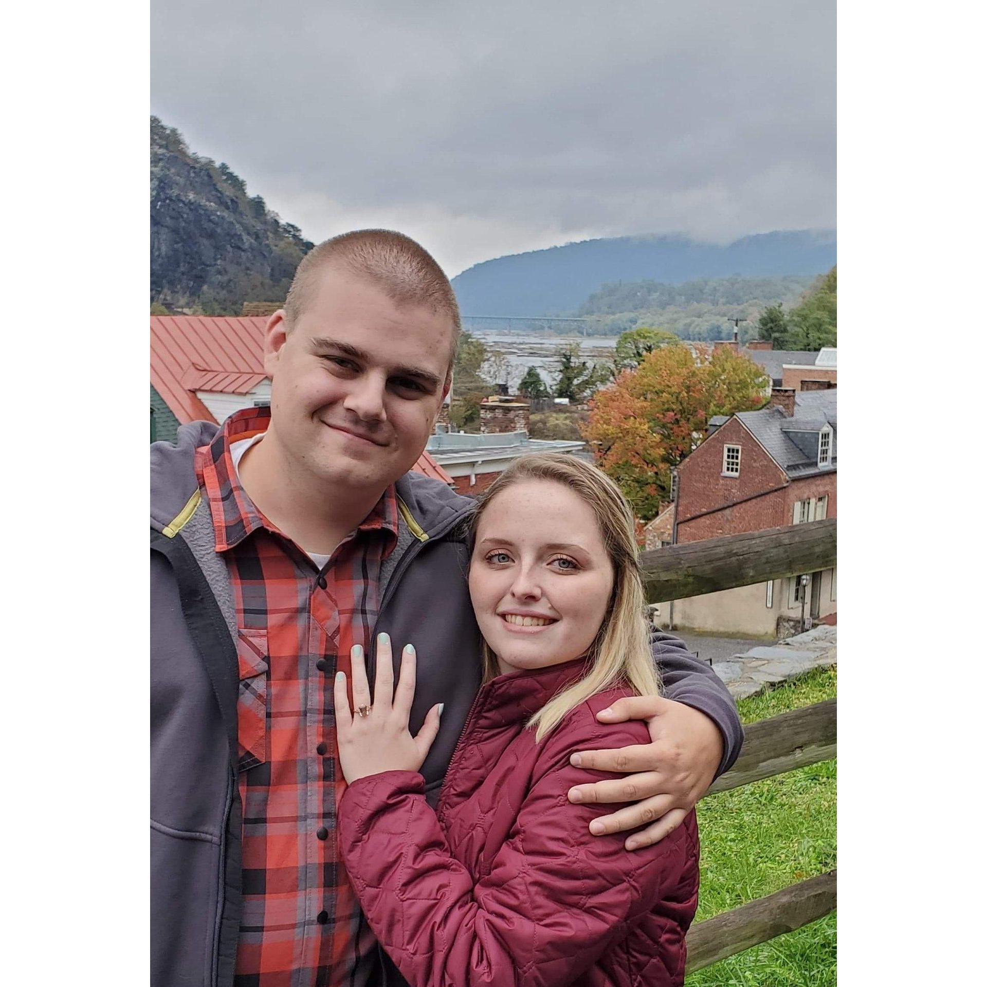Taken right after we got engaged at Harper's Ferry!