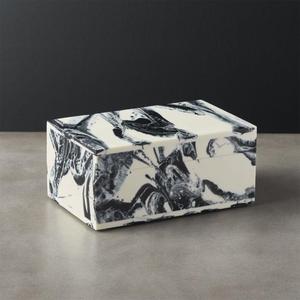 Pekoe Black and White Storage Box With Lid