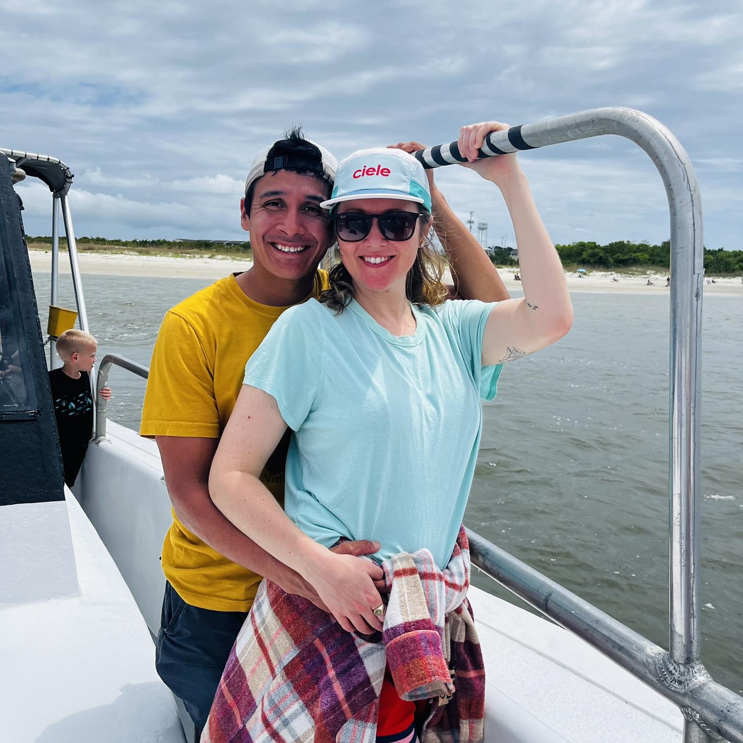 Took a dolphin sighting boat tour at Tybee Island and spotted so many dolphins. Almost lost our Ciele hats, almost!