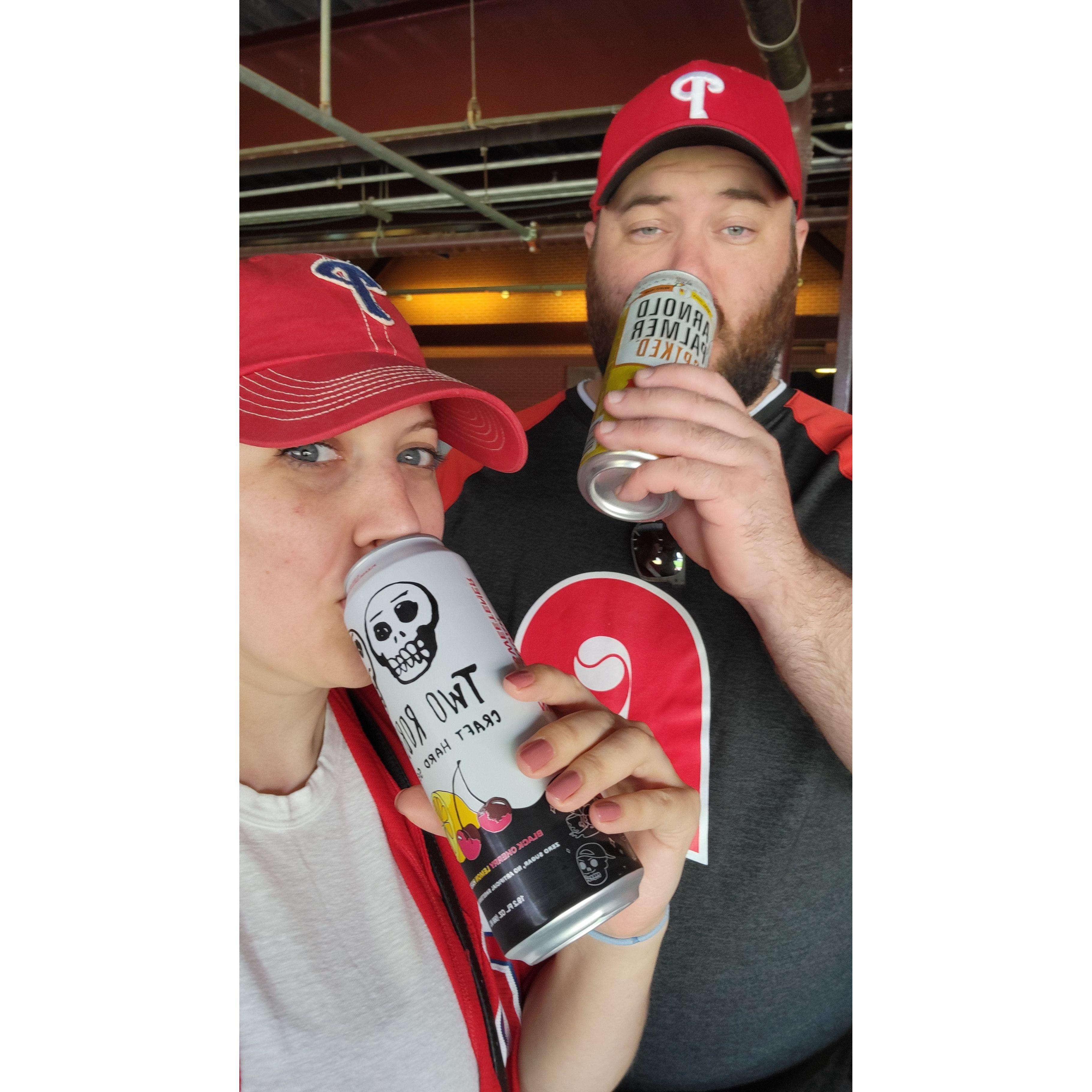 Not the hottest Phillies game but still needed a beverage.