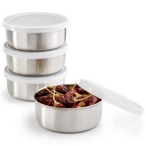 Martha Stewart Collection 4-Pc. Stainless Steel Prep Bowl & Lid Set, Created for Macy's
