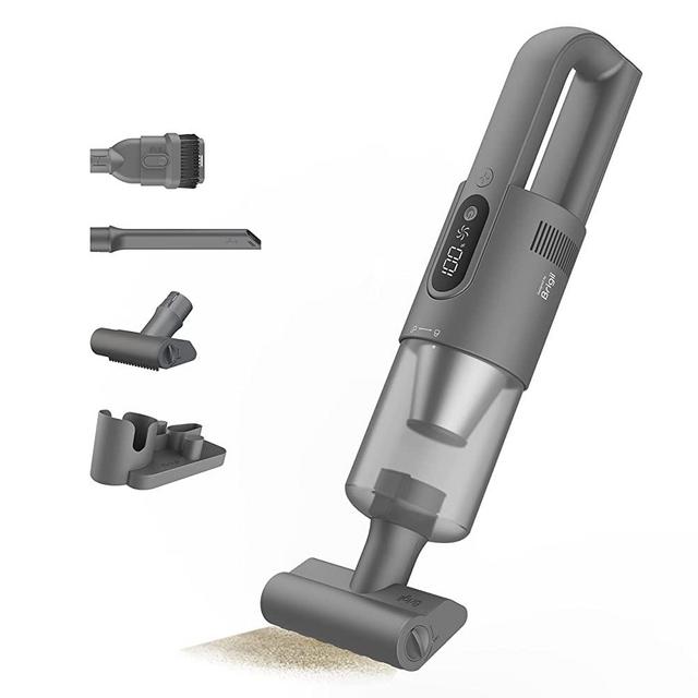 Brigii High-Speed Handheld Vacuum,140W Portable Vacuum with 18KPa, 16V Lithium Cordless car Vacuum Cleaner with brushless Motor;Hand Vacuum for car mats, Sofa,USB- rechargeable-H5-Digital Display Ver