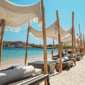 Beach Day on Mykonos on our Honeymoon