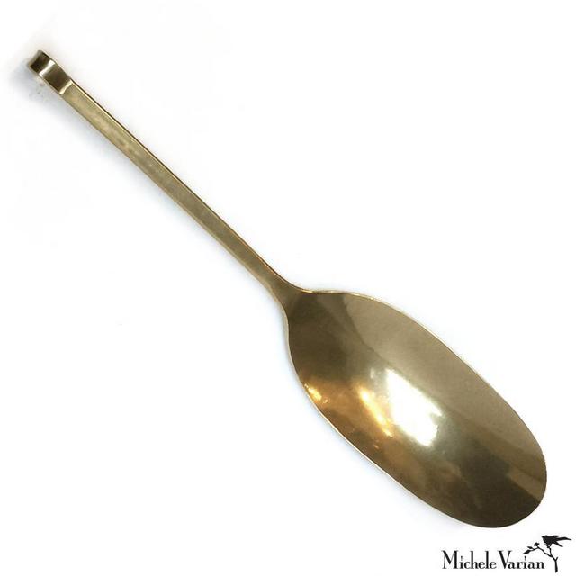 Brass Egg-Shaped Spoon