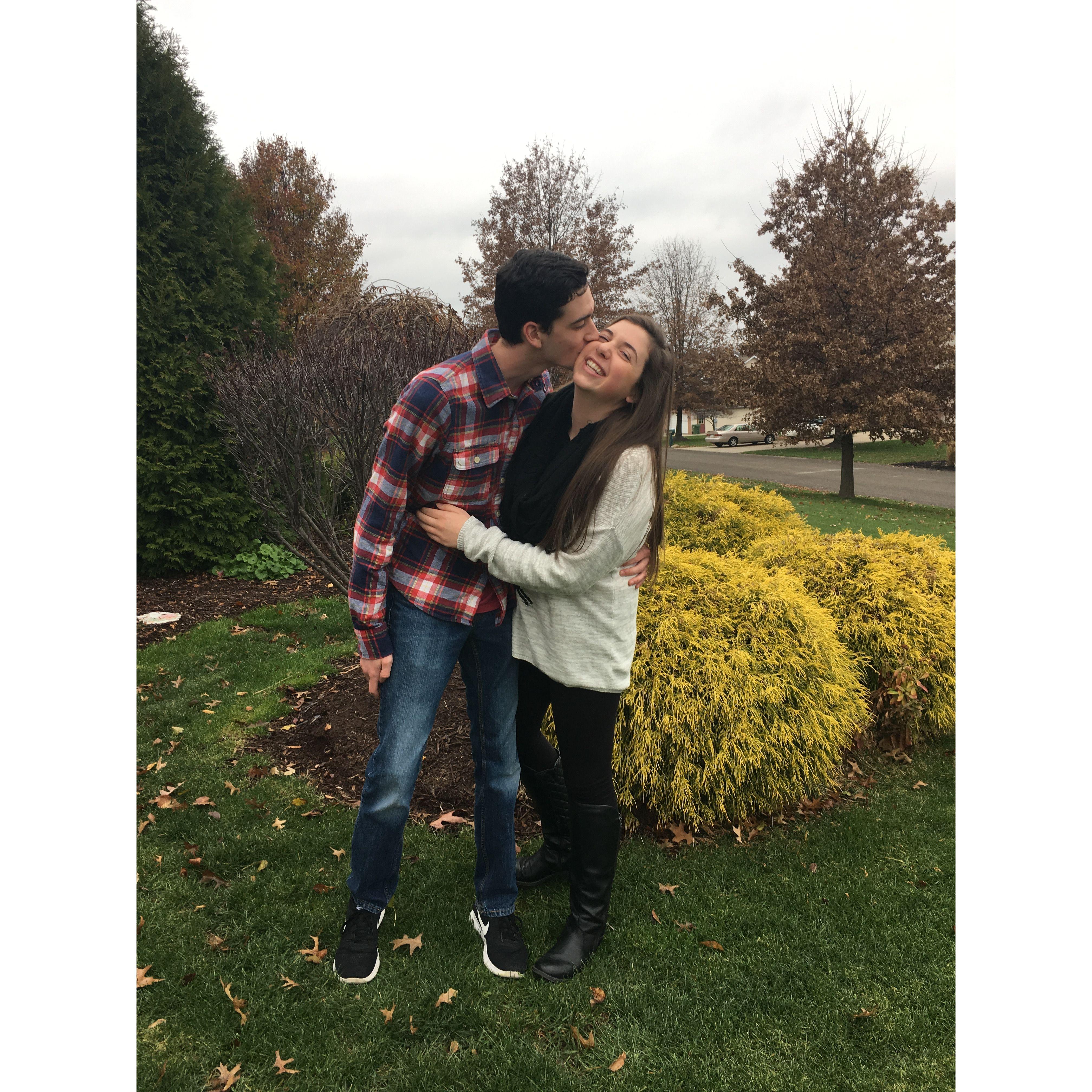 11/25/2016 - Thanksgiving break & first time meeting each other's families