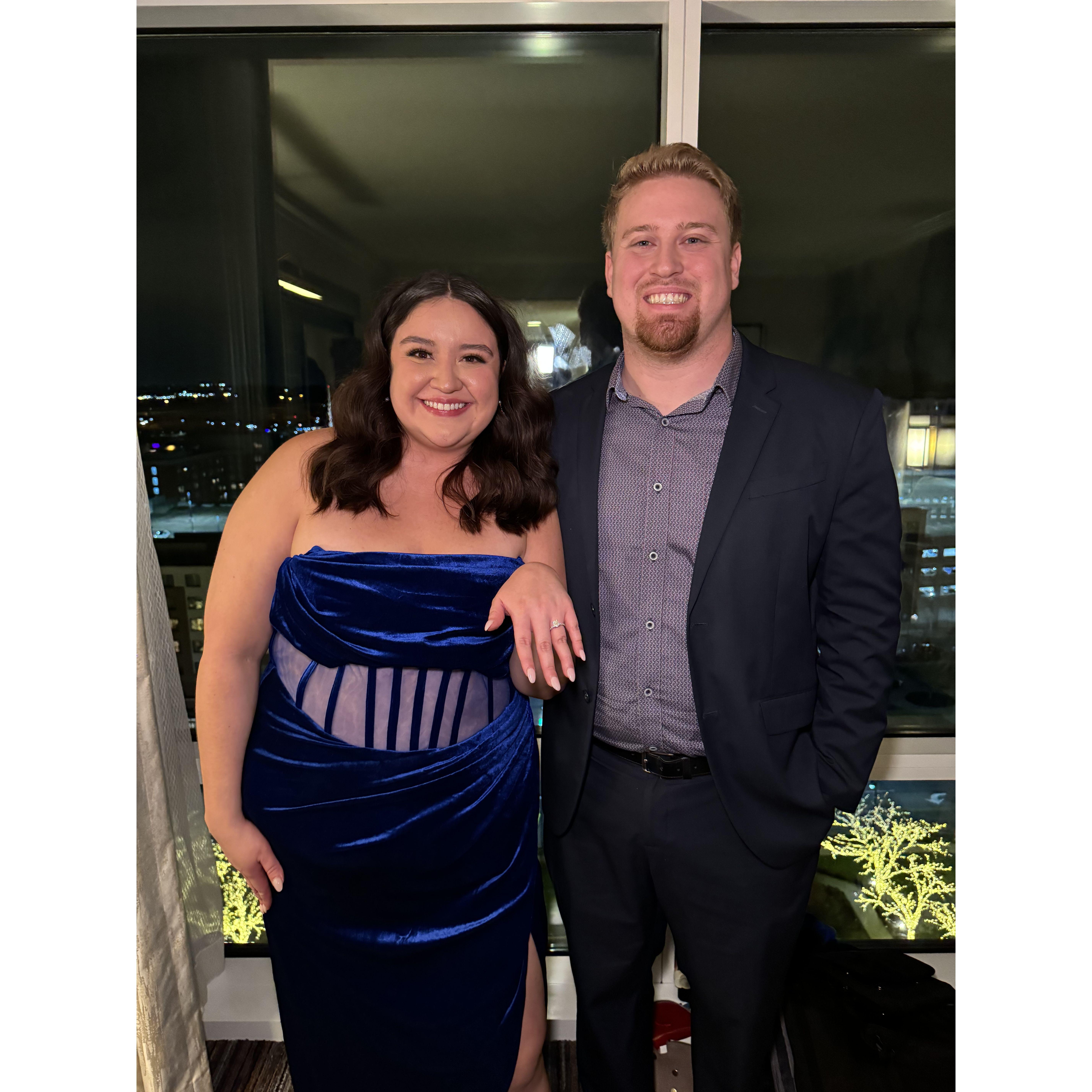 The night we told our closest friends we got engaged!