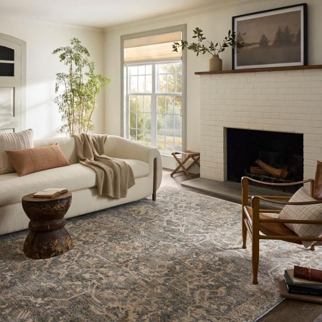 Loloi Magnolia Home by Joanna Gaines Junie Collection JUE-01 Blue/Natural 2'-7" x 10'-0", .38 Pile Height, Runner Rug